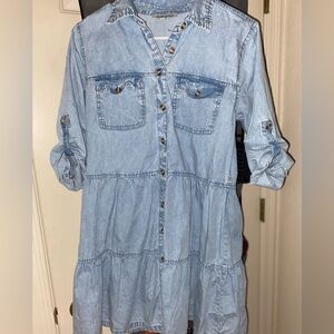 “denim” short dress 🩵